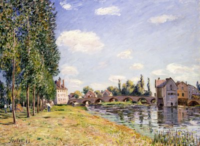 A ponte de Moret no verão de 1888 de Alfred Sisley