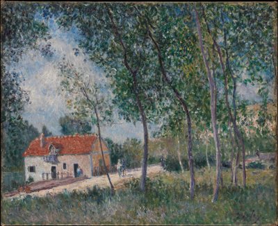 A estrada de Moret para Saint-Mammès de Alfred Sisley
