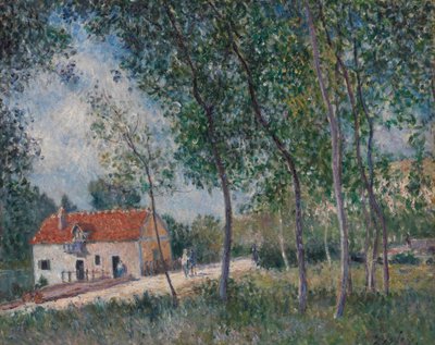 A estrada de Moret para Saint-Mammès, 1883-85. de Alfred Sisley