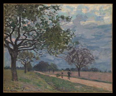 A estrada de Versalhes a Louveciennes de Alfred Sisley