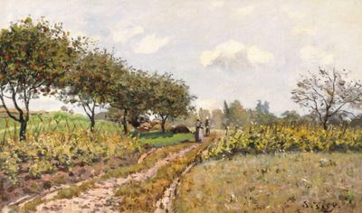 A estrada no campo, 1876 de Alfred Sisley