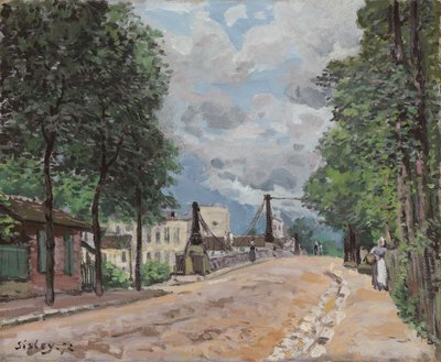 A estrada de Gennevilliers; La route de Gennevilliers, 1872 de Alfred Sisley