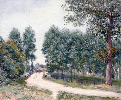 O Caminho de Saint-Mammes - De manhã de Alfred Sisley