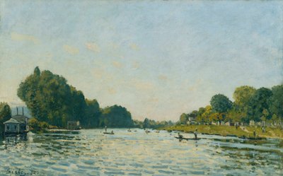 O Sena em Bougival; La Seine a Bougival, 1872 de Alfred Sisley