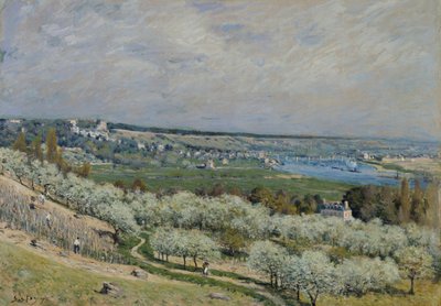O terraço em Saint-Germain, primavera de Alfred Sisley