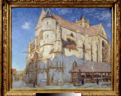 A igreja de Moret (Moret-sur-Loing ou Moret sur Loing). Pintura de Alfred Sisley (1839 - 1899) de Alfred Sisley