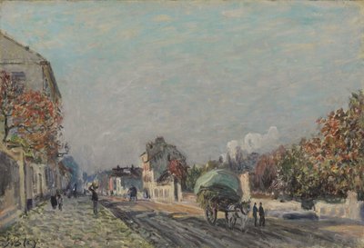 Uma rua em Marly, 1876 de Alfred Sisley