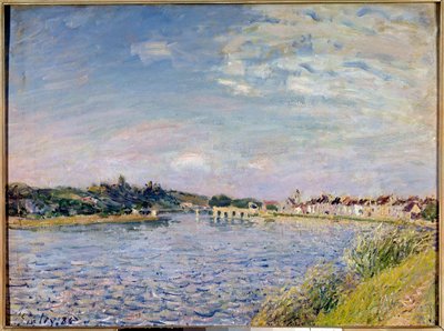 Vista de Mammes on the Loing Painting de Alfred Sisley (1839-1899) 1886 Sun. 0,54x0,73 m Dijon, Museu de Belas Artes de Alfred Sisley