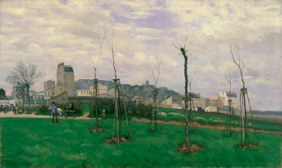 Vista de Montmartre da cidade das flores, 1869 de Alfred Sisley