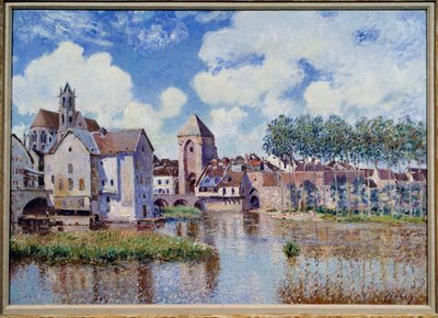 Vista de Moret em Loing. Pintura de Alfred Sisley (1839-1899) de Alfred Sisley