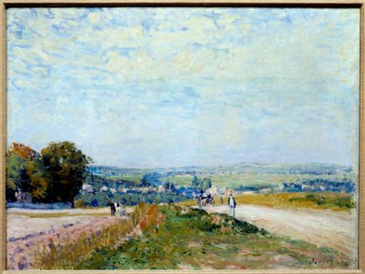 Vista do chemin de Montbuisson para Louveciennes Pintura de Alfred Sisley (1839-1899) Sol do século XIX. 0,46x0,61 m Paris, Musee de l