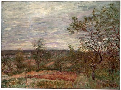 Dia ventoso em Veneux, 1882. de Alfred Sisley
