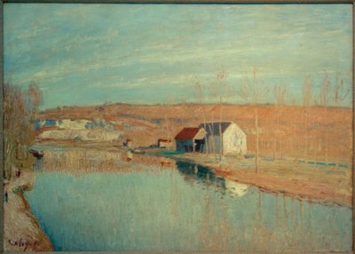 o Loing e os Coteaux de St. Nicaise - Sol de Marte de Alfred Sisley