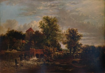 Porta Slucie no rio Western, c1832 de Alfred Stannard