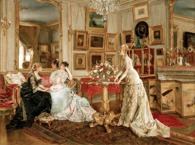 A. Stevens, a sala de escrita do pintor de Alfred Emile Stevens