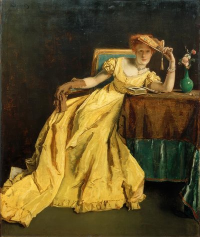 A. Stevens, a dama de amarelo de Alfred Emile Stevens