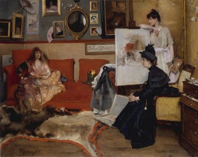 No estúdio, 1888. de Alfred Emile Stevens