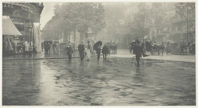 A Wet Day on the Boulevard, Paris, 1894, impresso c. 1897. de Alfred Stieglitz