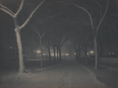 Uma Noite Gelada de Alfred Stieglitz