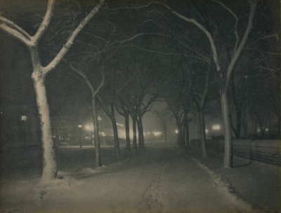 Uma noite gelada, Nova York de Alfred Stieglitz