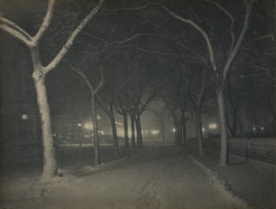 Uma noite gelada, Nova York de Alfred Stieglitz