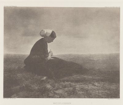 Netzflickerin (Mending Nets), Katwijk 1894 de Alfred Stieglitz