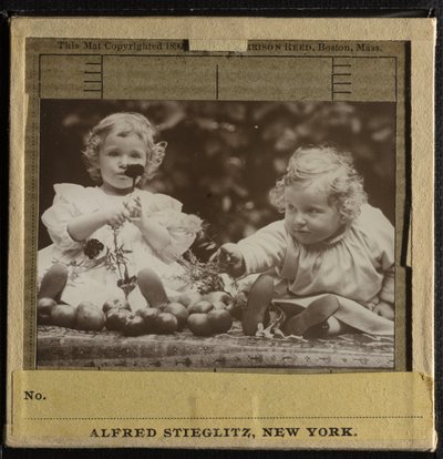 Sobrinhas - Flora segurando flor e Edwiges de Alfred Stieglitz