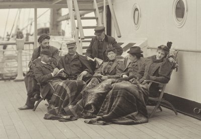 Sime Herrmann, o Sr. e a Sra. Mann, o Dr. Brown, o Sr. McGibbon, a Srta. Linthicum e a Emmy — A bordo do Bourgogne, de 5 a 14 de maio de 1896 de Alfred Stieglitz