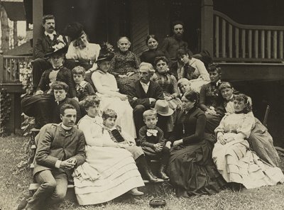Família Stieglitz em Oaklawn, Lago George de Alfred Stieglitz