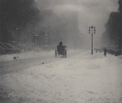 A tempestade de neve, Nova Iorque de Alfred Stieglitz