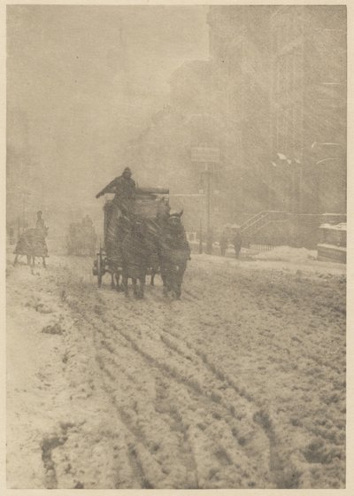 Inverno na Quinta Avenida de Alfred Stieglitz