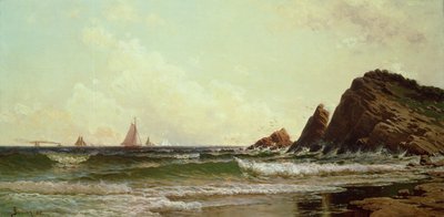 Penhascos no cabo Elizabeth, porto de Portland, Maine, 1882 de Alfred Thompson Bricher
