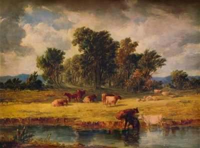 Bancos da inveja, perto de Rhuddlan, 1852, 1938 de Alfred Vickers