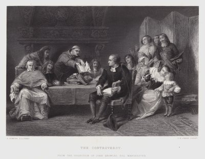 A controvérsia (gravura) de Alfred W. (after) Elmore