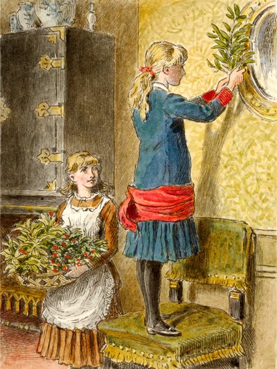 Decoração para o Natal, pub. 1854. de Alfred W Cooper