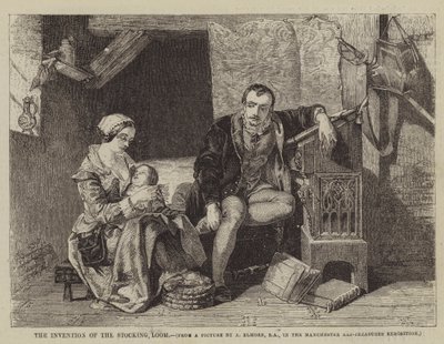 A invenção do tear de meia de Alfred W. after Elmore