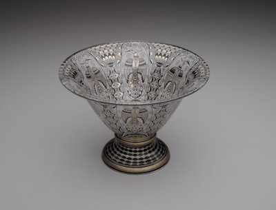 Bowl, c.1914-15 (vidro esmaltado, dourado e com acabamento em bronze) de Alfred Walter