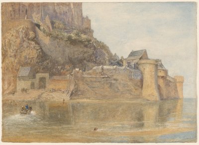 As muralhas, Mont St. Michel, França de Alfred William Hunt