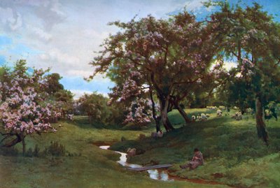 `Quando a natureza pintou todas as coisas alegres, 1887, 1912. de Alfred William Parsons