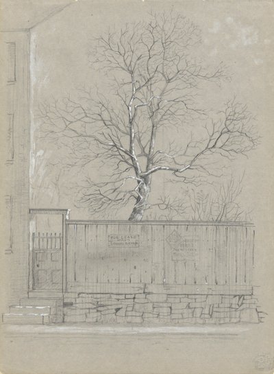 Cartaz e árvore de Alfred Wordsworth Thompson