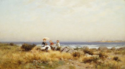Leitura à beira-mar de Alfred Wordsworth Thompson