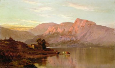 Stroulacher, Loch Katrine (óleo sobre tela) de Alfred de Breanski