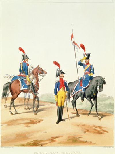 Tropas francesas, gravadas por Gustave David (1824-91) 1810 de Alfred de after Marbot