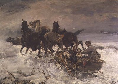 Números num trenó puxado a cavalo de Alfred von Wierusz Kowalski