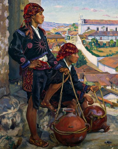 Portadoras de água, Chichicastenango de Alfredo Gálvez Suárez