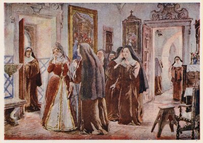 Maria Francisca de Saboia, Rainha de Portugal, no Convento de Nossa Senhora da Esperança, Lisboa de Alfredo Roque Gameiro