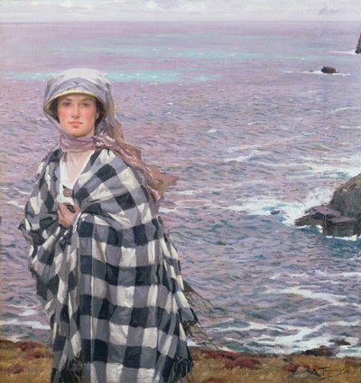 O xale verificado, 1915 de Algernon Mayow Talmage