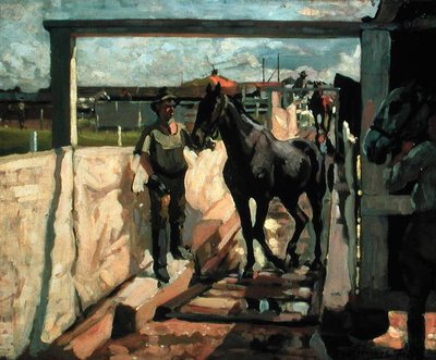 O mergulho de enxofre para mangue, c.1918 (óleo sobre tela) de Algernon Mayow Talmage