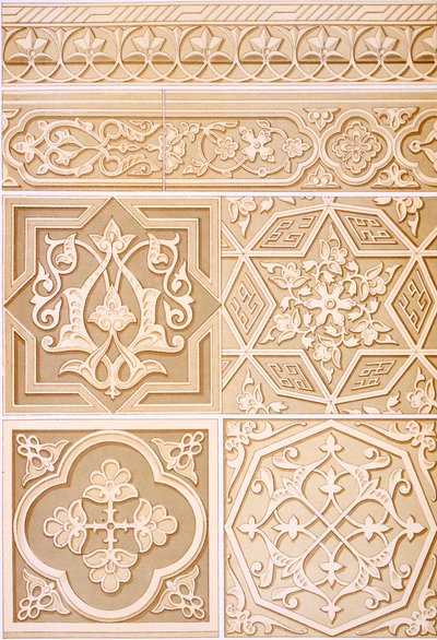 Estudos detalhados de Decoração Arquitectónica, pub. 1883. de Alhusain Fawzy