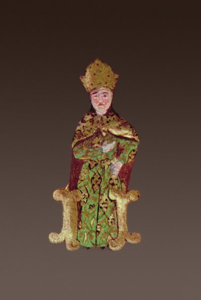 O rei da Hungria, Lajos II 1506-26 em conselho antes da batalha de Mohacs em 1526, 1558 tinta e folha de ouro em detalhe de velino de 290004 de Ali Amir Beg